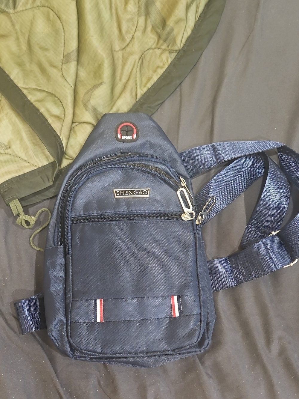 Navy Sling Crossbody Bag for Men